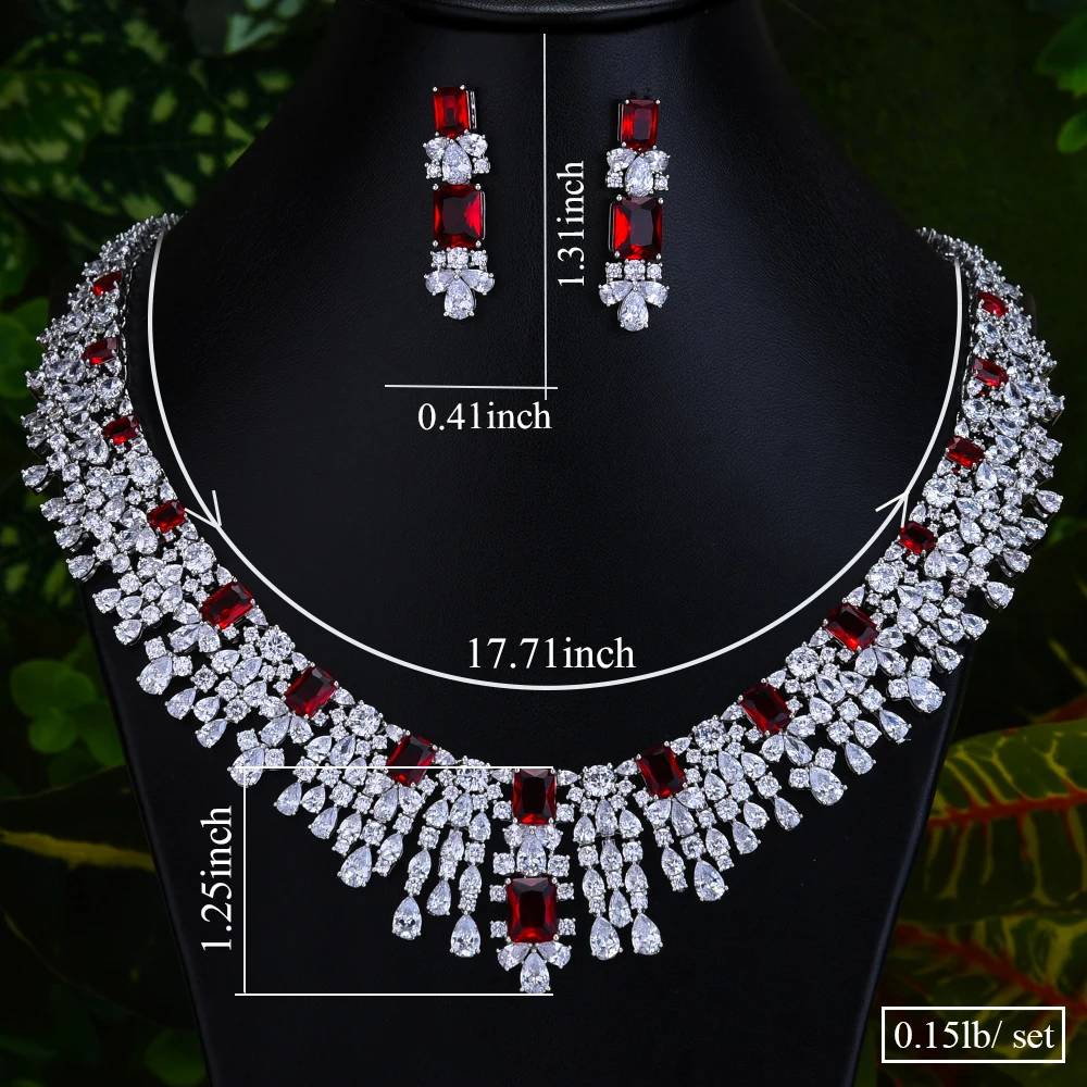 

SisCathy Luxury Bridal Wedding Rhinestone Clear CZ Pendant Necklace & Earrings Jewelry Set 2020 Trendy Party Show High Quality