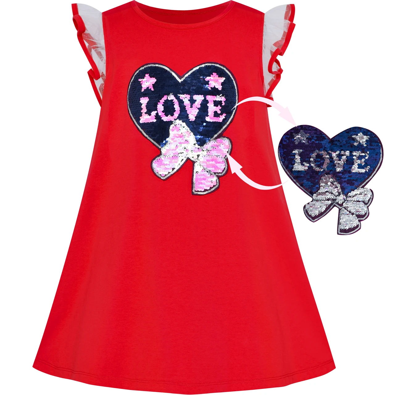 

Girls Dress Cotton Casual Star Embroidered Violet Red 2020 Summer Princess Wedding Party Dresses Girl Clothes Pageant Sundress