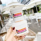 Чехол для наушников Dunkin donпончики кофе напиток беспроводной Bluetooth чехол для AirPods Pro 2 1 Симпатичный 3D Мягкий силиконовый чехол для гарнитуры