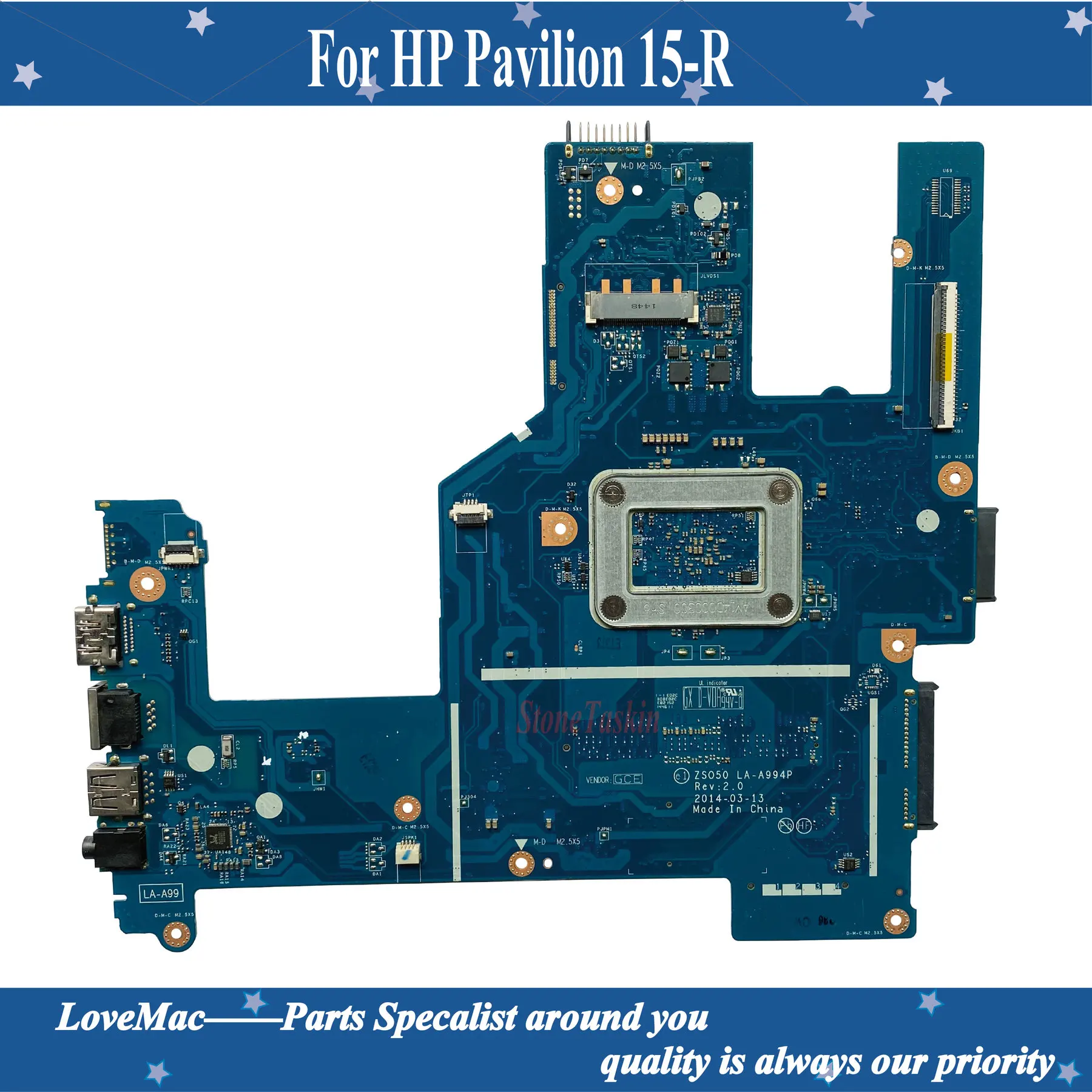 Высокое качество 788287-501 788287-001 портативный блок для Hp 15 15-R 15T-R 15-S ZSO50 LA-A994P DDR3 N3540 CPU 100%