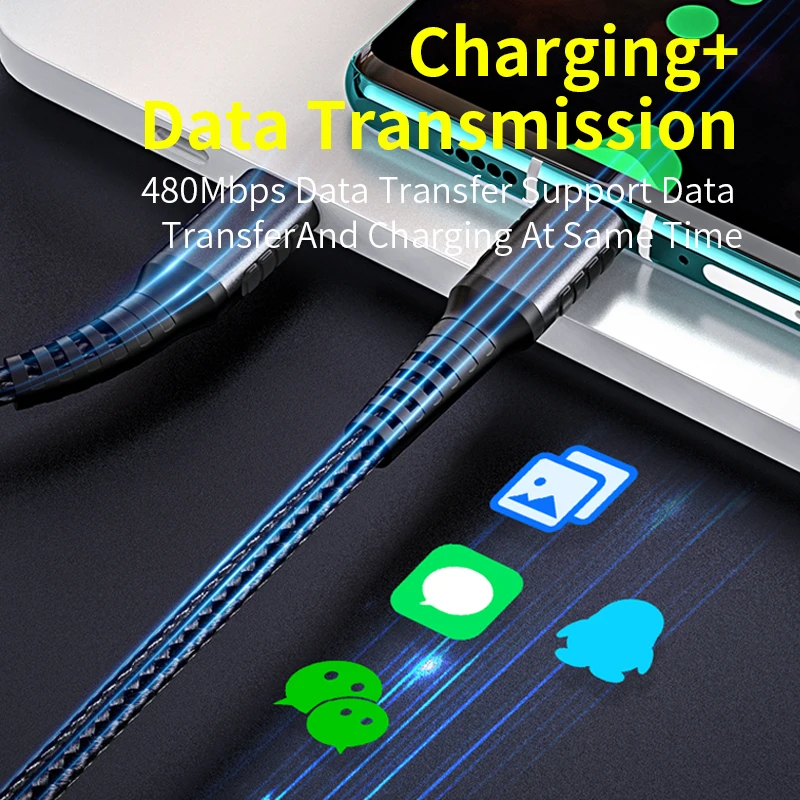 usb c to micro usb cable fast charging for samsung xiaomi huawei micro usb to type c cable for macbook usb c fast charger cord free global shipping