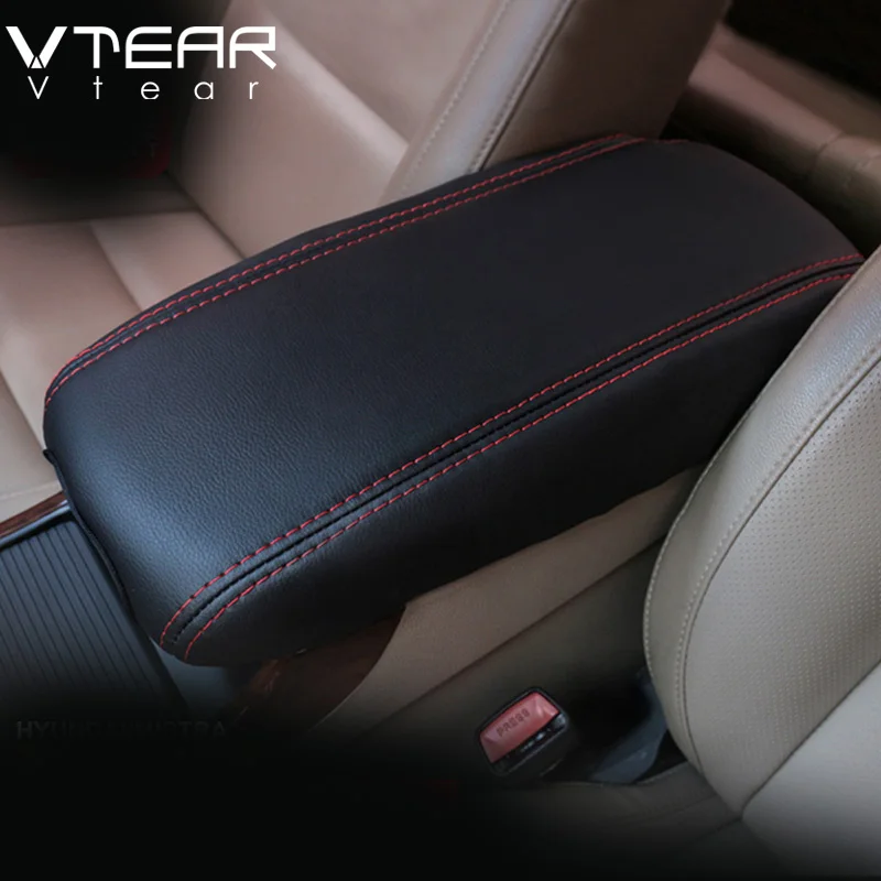 Vtear для хендай крета hyundai creta ix25, аксессуары, центральный подлокотник, чехол для коробки, кожаный защитный коврик, внутренние детали, автомобильный стиль, автотовары