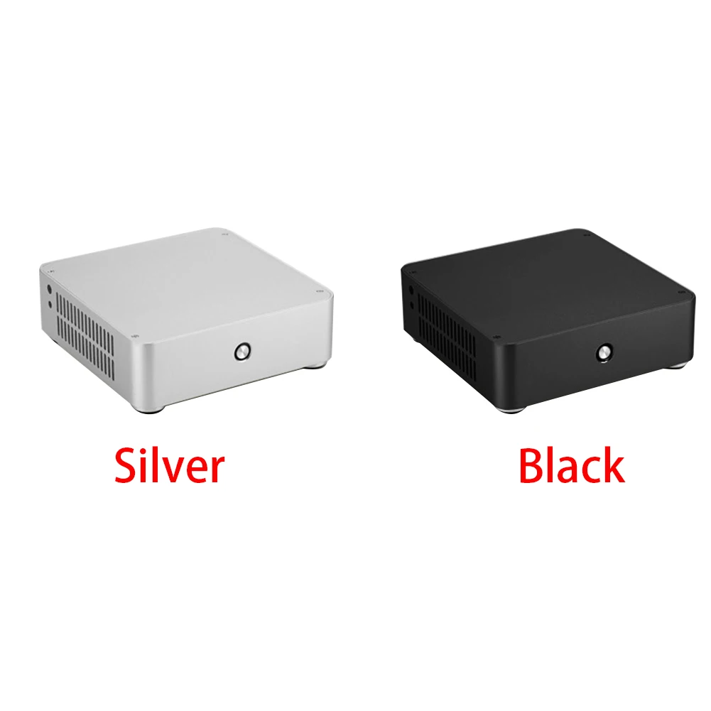 E-H60 Slim Mini ITX Audio Without Power Supply Practical Horizontal Office Computer Case HTPC Chassis Aluminum Alloy Durable |