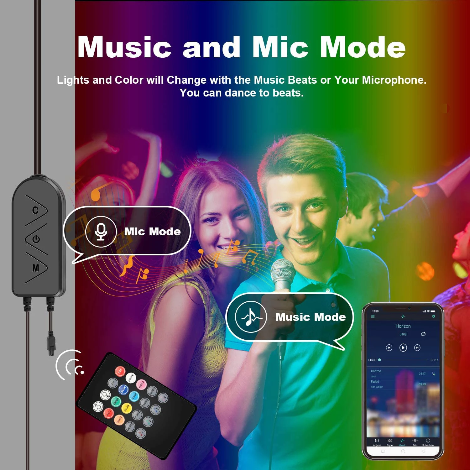 Смарт 5/10/20 м USB RGB меняющаяся гирлянда Bluetooth App Контролируемая Рождество спальня