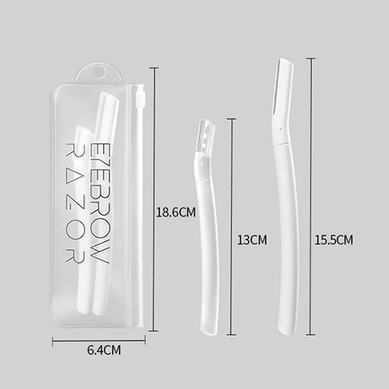 

3Pcs/Set Portable Eyebrow Trimmer Sharp Eyebrow Trimming Knife With Precision Cover Beauty Makeup Tools