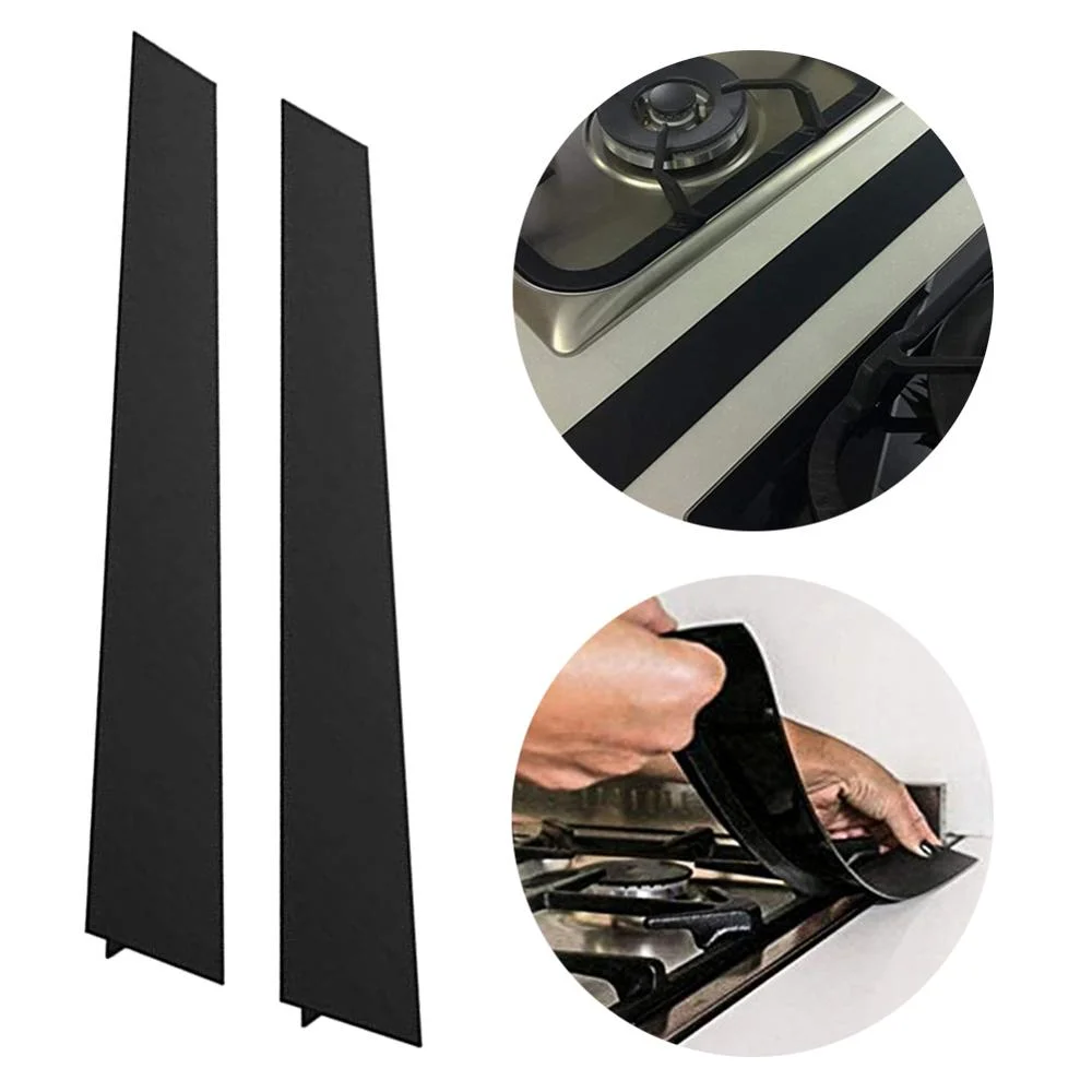 

Flexible Stove Counter Gap Cover Silicone Rubber Kitchen Oil-gas Slit Filler Heat Resistant Mat Oil Dust Water Seal Kitchen Tool