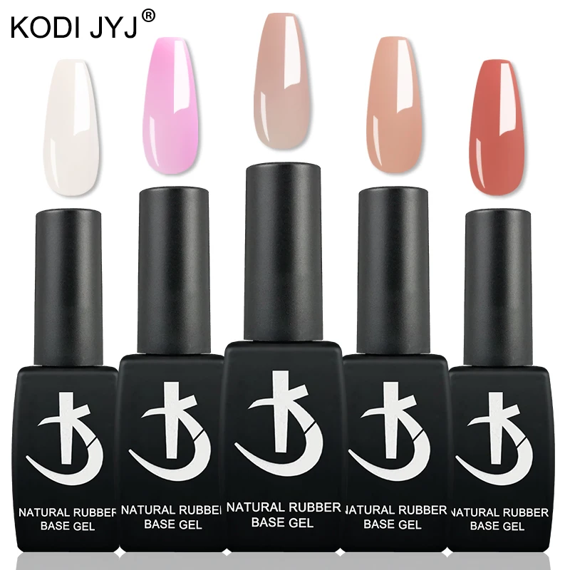 

KODI Nude Nail Base Coat Gel Nail Polish 12ml Natural Rubber Base Gel Nails Art Base for Gel Varnish uv led Semipermanent Gellac