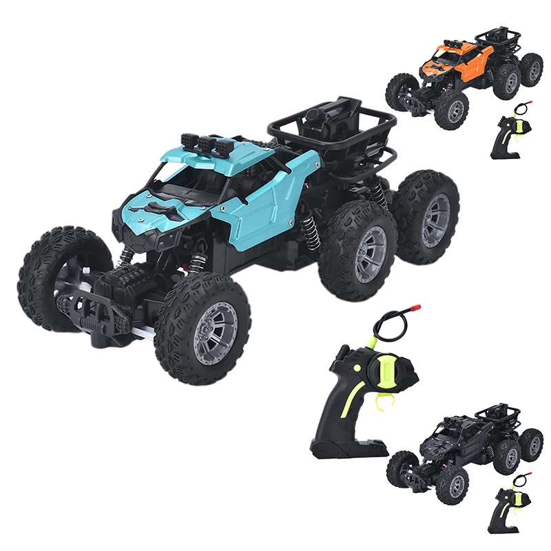 

Six-Wheel Climbing Remote Control Car 4WD Alloy Off-Road Vehicle Strong PowerShock Absorbers Cool Lights Car Toys