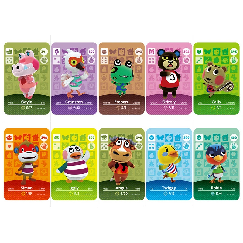 Карта для скрещивания животных Amiibo карта NS Games Rosie Amibo приветствуются наклейки