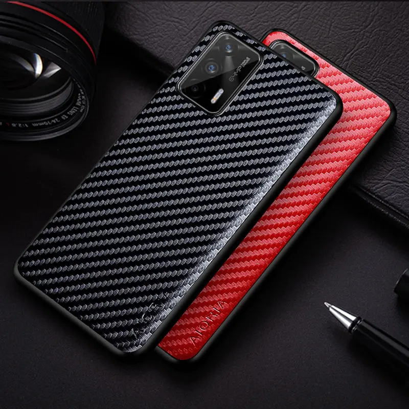 carbon fibre texture phone case for oppo realme gt neo flash x7 max fashion design soft back cover for realme q3 pro 5g case free global shipping