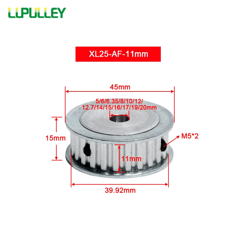 LUPULLEY 25 зубьев XL Тип зубчатый шкив синхронный зубчатый шкив шаг зубьев 5,08 мм 25 т шкив для синхронного ремня 11 мм ширина