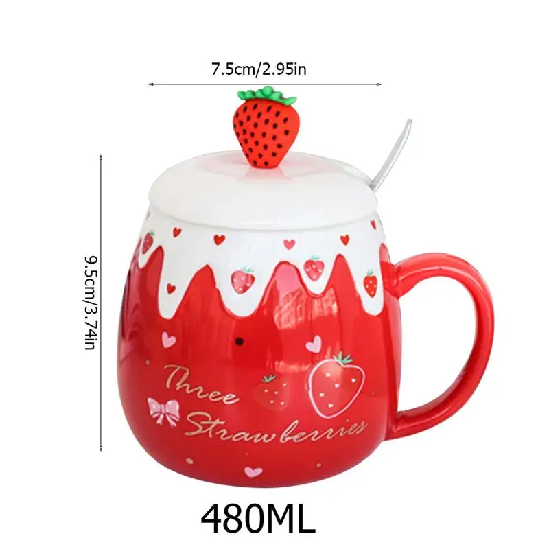 Кружка Керамическая с крышкой 400 мл | Дом и сад