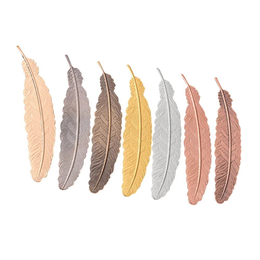 

28PCS Metal Creative Feather Exquisite Vintage Feathers Book Accessories for Students Office Stationery (Silver/Golden/