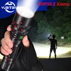 Самый мощный светодиодный фонарик XHP50.2, лампа фонари для охоты L2 IPX6, водонепроницаемый фонарик, использование батареи 18650 26650