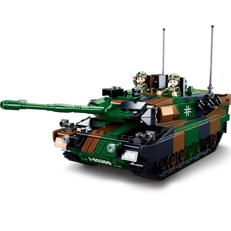 

Constructor Model 766PCS Military World War II Leopard 2A5 Main Battle Tank Building Blocks Children Educational Bricks Toy Gift