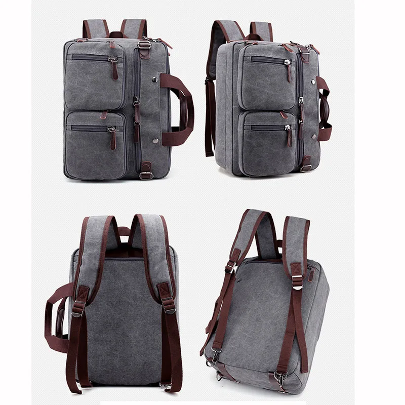 Мужской холщовый портфель Дорожный чемодан сумка мессенджер через плечо