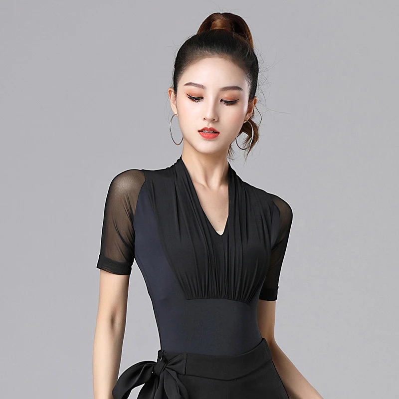 Женские костюмы для латиноамериканских танцев Новые однотонные тонкие