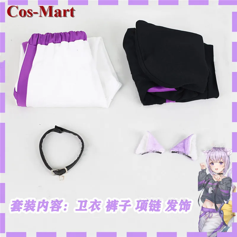 Cos-Mart аниме Vtuber Hololive Nekomata Okayu косплей костюм прекрасная милая повседневная одежда