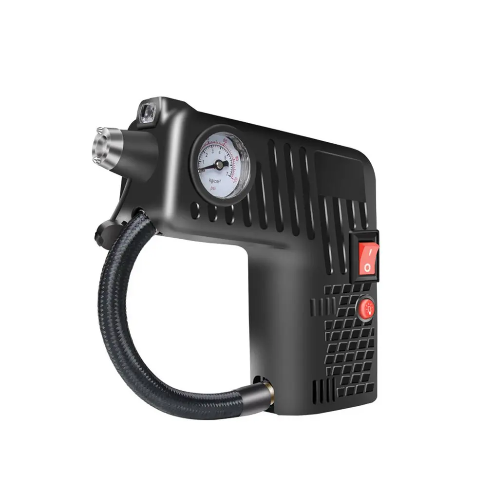 12V Electric Tire Inflator Pump Single Cylinder 100Psi Air Compressor Gauge Universal For Car Trucks Tires | Обустройство дома