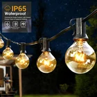 Уличная Рождественская гирлянда G40 с круглыми лампочками, водонепроницаемый шнурок для украшения сада вечерние ринки, свадьбы, 3 м, 7,5 м, 15 м