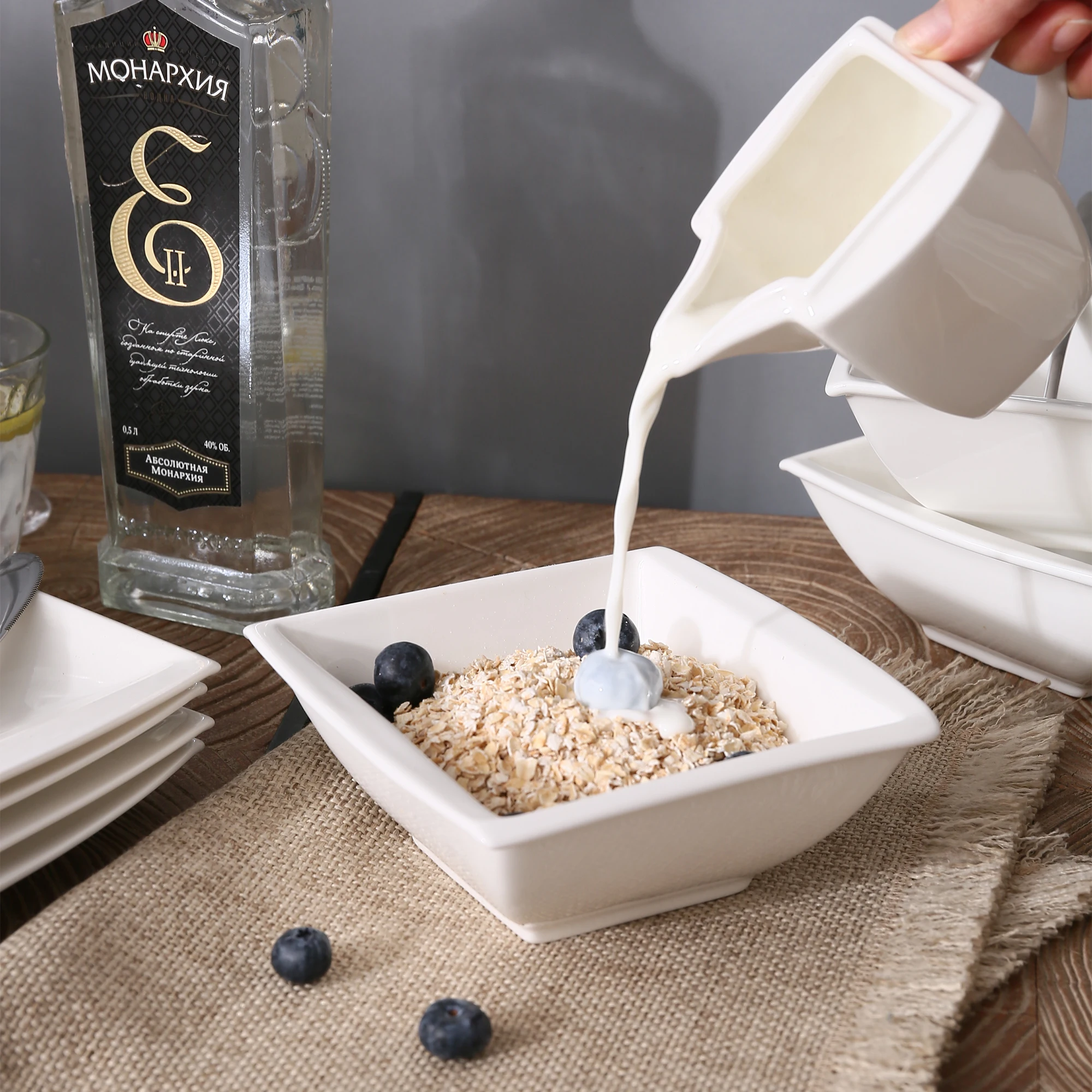 6 шт. фарфоровые керамические миски для салата и супа MALACASA Blance 5 75 дюйма слоновая