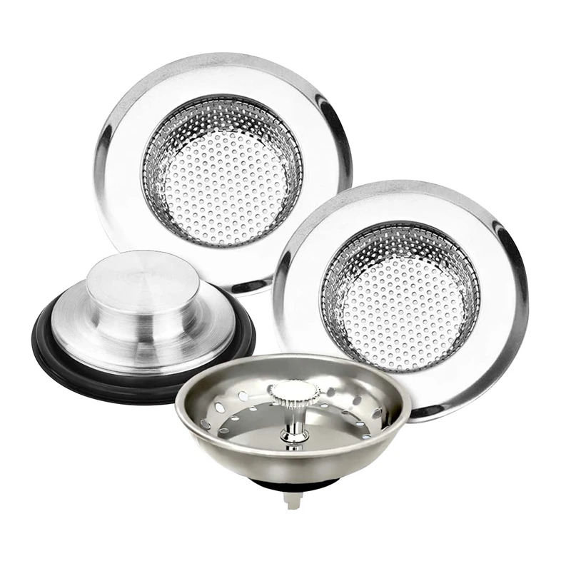 

4 Pack Kitchen Sink Strainer Drain Stopper, Anti-Clogging Sink Strainer Basket Catcher,Sink Plug For Most Drain