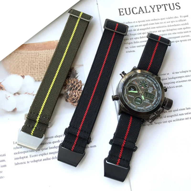 Ремешок нейлоновый для Samsung galaxy 3 watch 46 мм 42 gear s3 спортивный браслет active 2 40 44 amazfit Bip