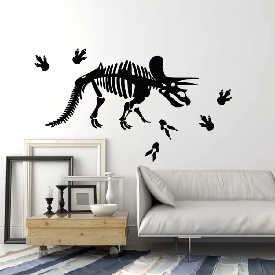 

Dinosaur Park Wall Decal Skeleton Fantasy Children Kids Boys Bedroom Nursery Play Zone Interior Decor Vinyl Stickers Mural M022