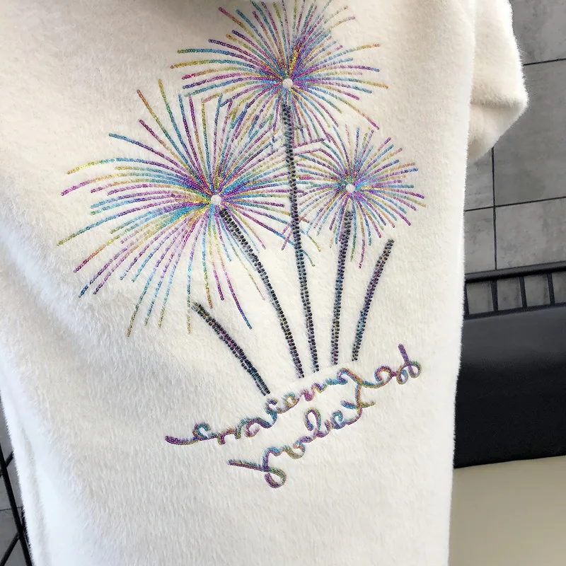 Женское Норковое кашемировое пальто на зиму из искусственного меха высокого