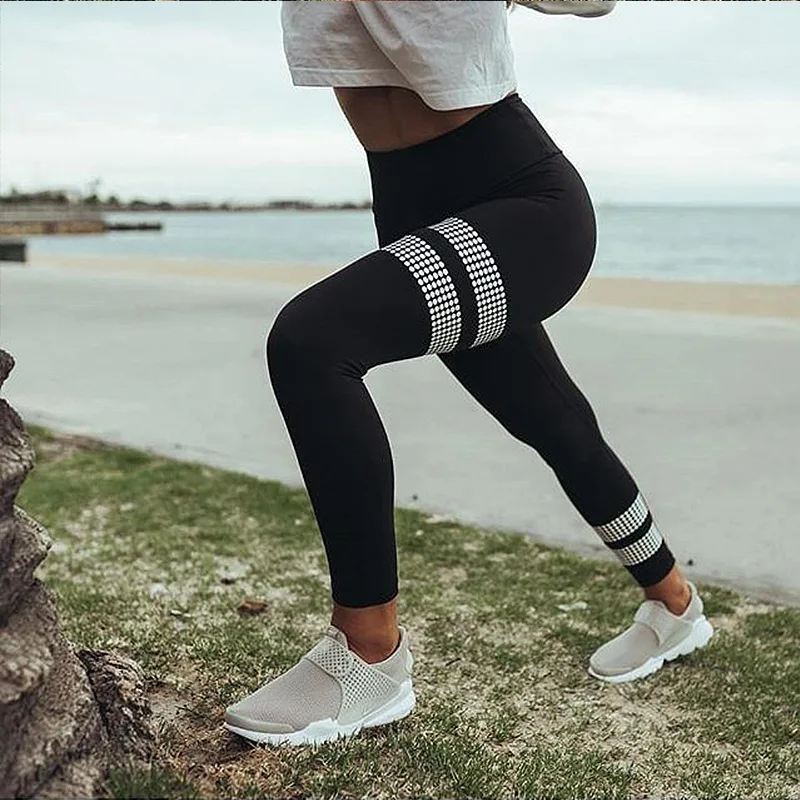 Женские леггинсы с цифровым принтом Эластичные Обтягивающие Леггинсы для