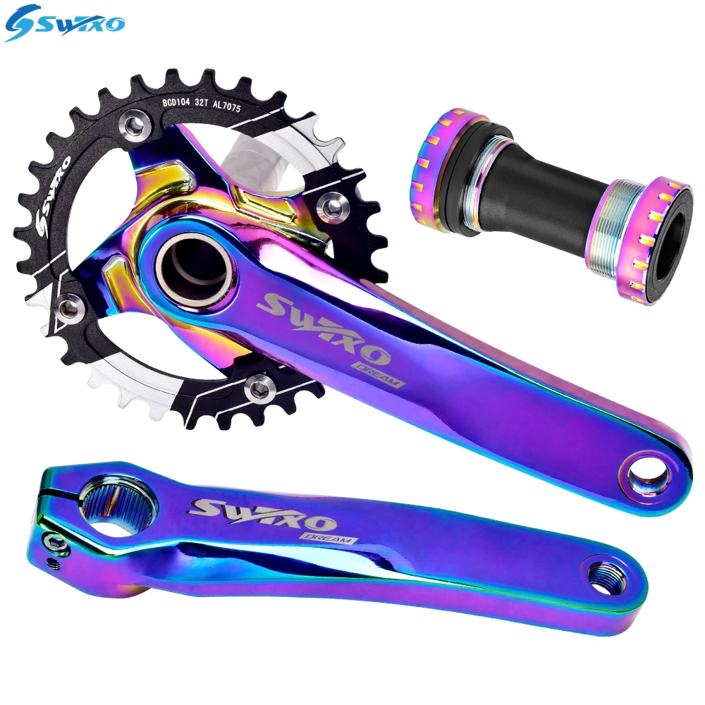 Комплект кривошипов SWTXO MTB 170 мм кривошипы нижний кронштейн 32T 34T 36T 38T Кривошип
