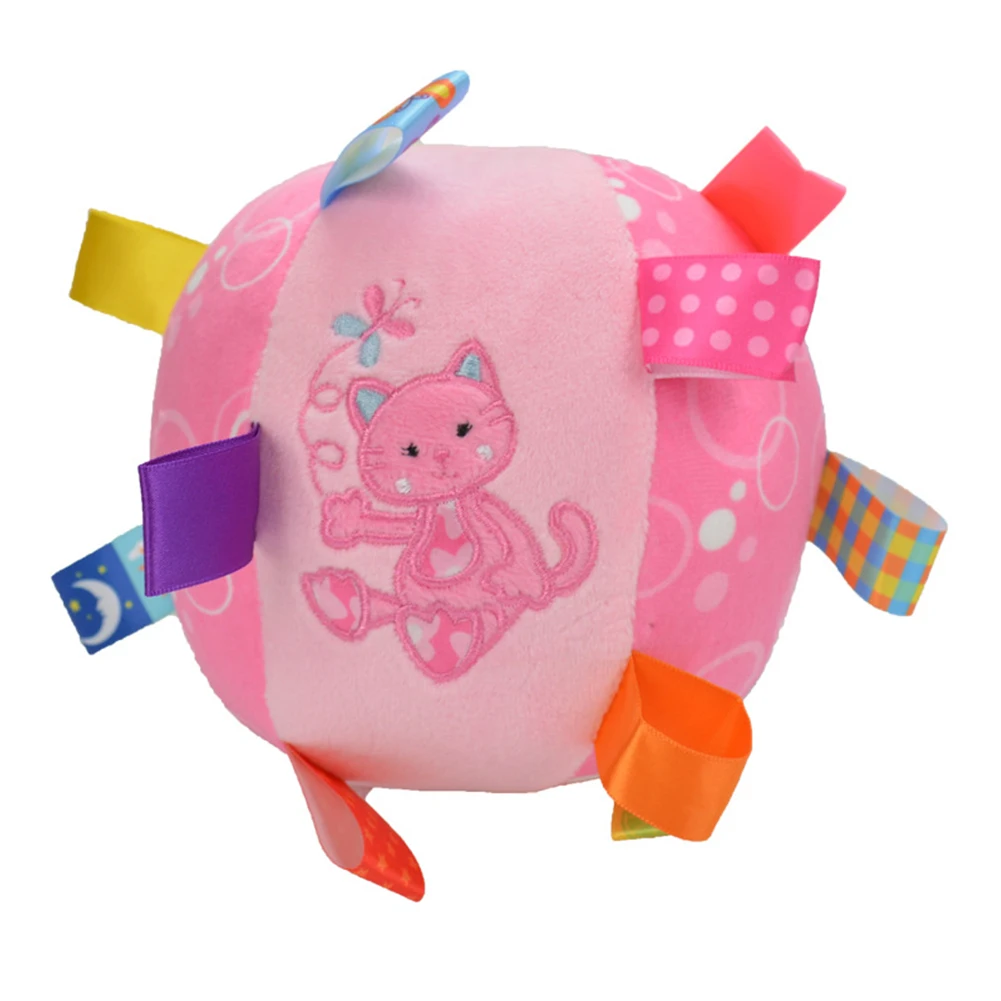 Детская погремушка с героями мультфильмов игрушки для малышей плюшевые шариками