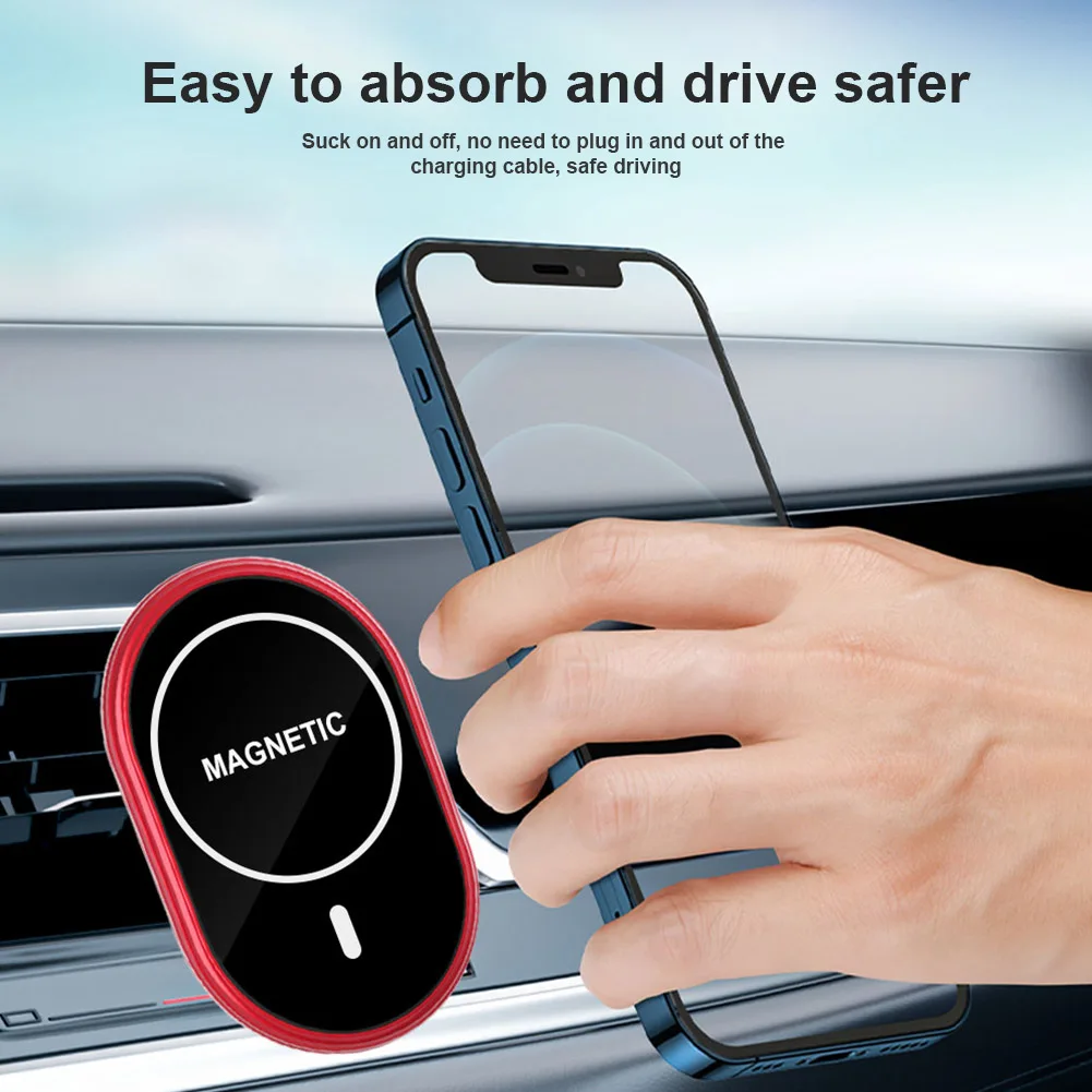 

2021 Newest 15W Magsafing Wireless Charger Car Mount Holder Air Vent Mount for iPhone 12 Pro Max Huawei Samsung Galaxy