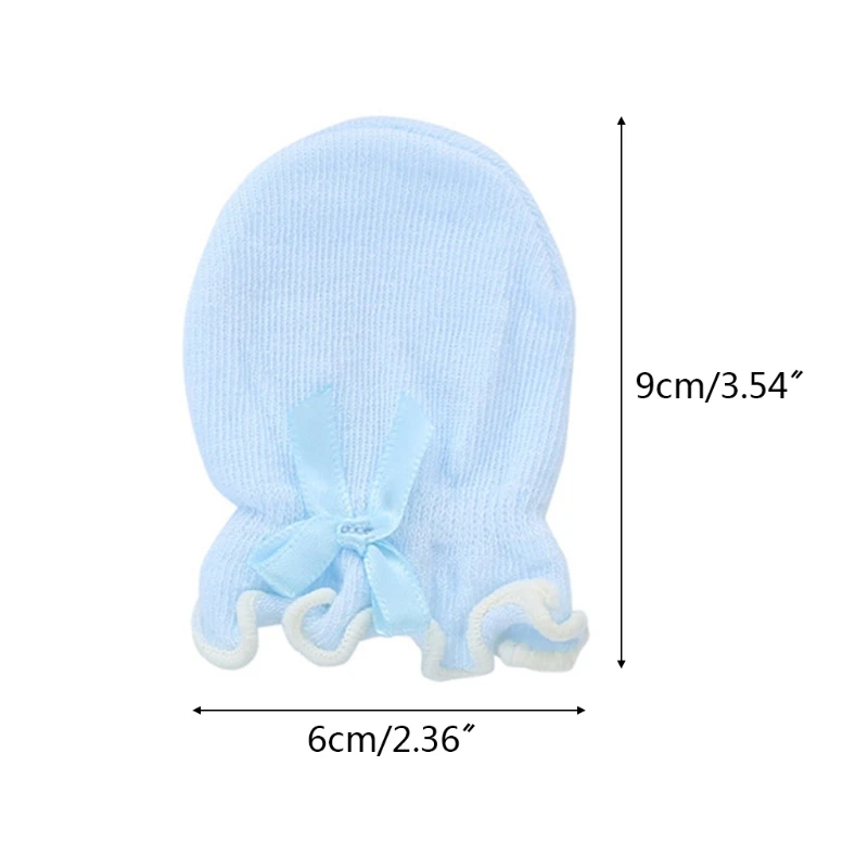 

W3JF 2 Pairs Baby Anti Scratching Soft Gloves Newborn Protection Face Scratch Mittens Infant Handguard Supplies