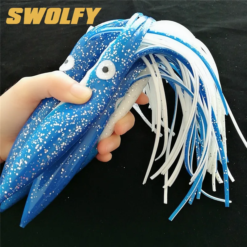 Swolfy 5 шт. 30 см 40 г осьминог приманки кальмары Рыболовная Приманка Мягкая приманка