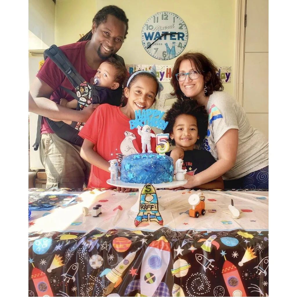 Одноразовая посуда серии Вселенная тарелка со звездами и небом для детей