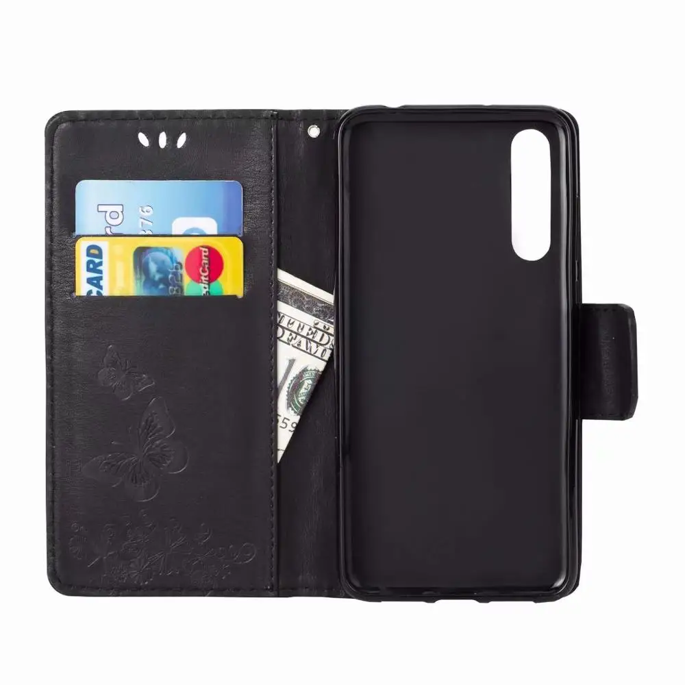 С сияющими блестками 3D тисненый узор с бабочками из искусственной кожи чехол