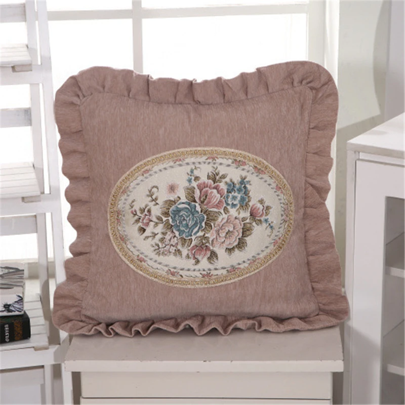 45x45cm/55x55cm European Classical Flower Peony Jacquard Lace Sofa Cushion Cover Throw Pillow Case Decorative | Дом и сад