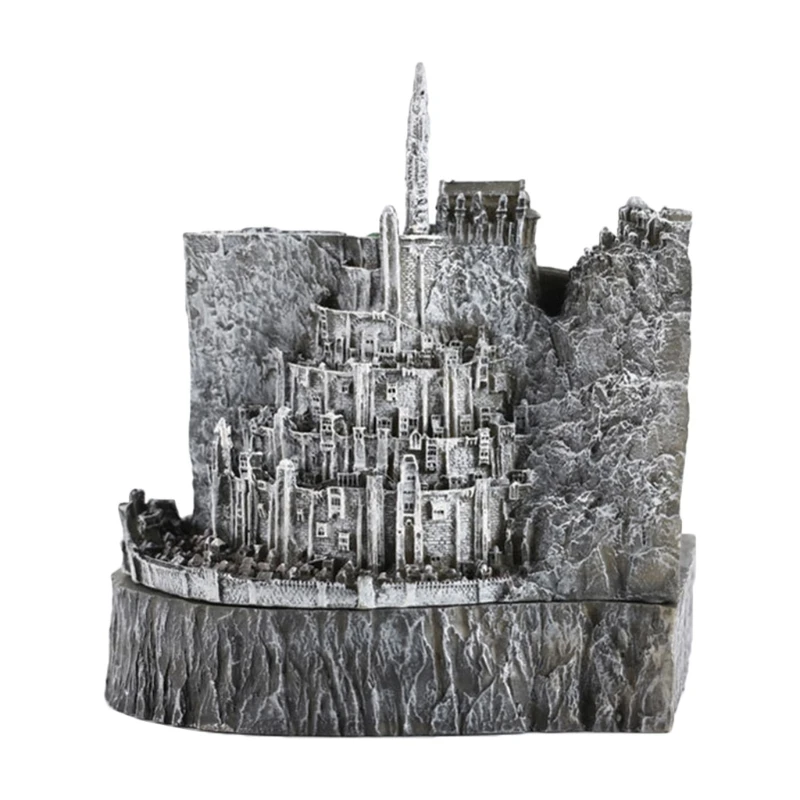 

Ancient Castle Statue Model Ashtray Vintage Desktop Ornament Decorative Tray Cigarette Holder Tobacco Smoking Craft