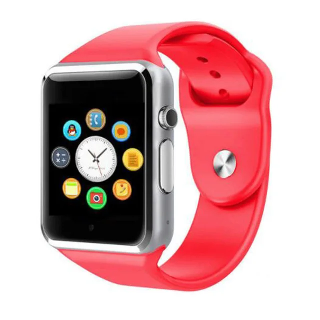 red Наручные часы A1 Bluetooth, умные часы для мужчин, спортивные Шагомер с sim-камерой, умные часы для смартфонов на Android, Россия, хорошо, чем DZ09 - Цвет: red