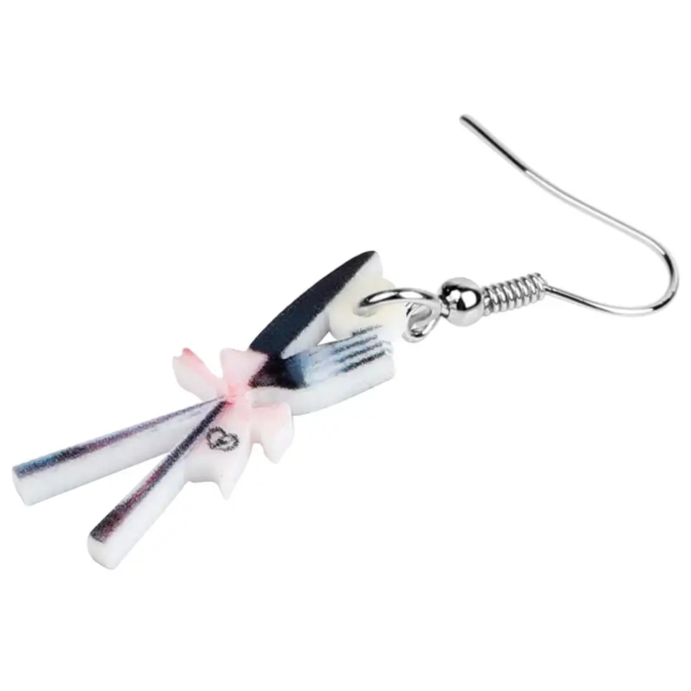 WEVENI Acrylic knife Fork Earrings Realistic Long Lightweigh Dangle Drop Jewelry For Women Girls Teens Novelty Gift Accessories | Украшения