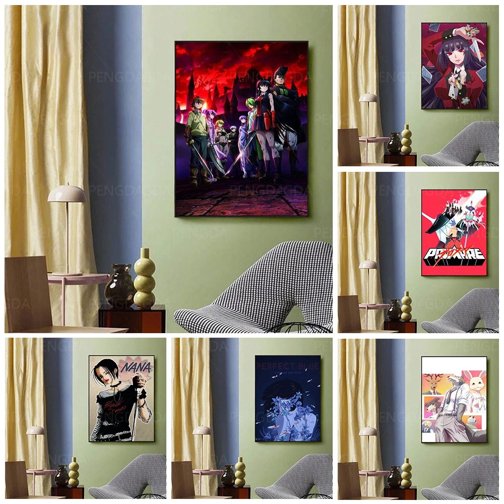 

Art Japanese Anime Picture Cartoon Characters Canvas Painting Modular HD Printed Nordic No Framework Home Decoration Wall Poster