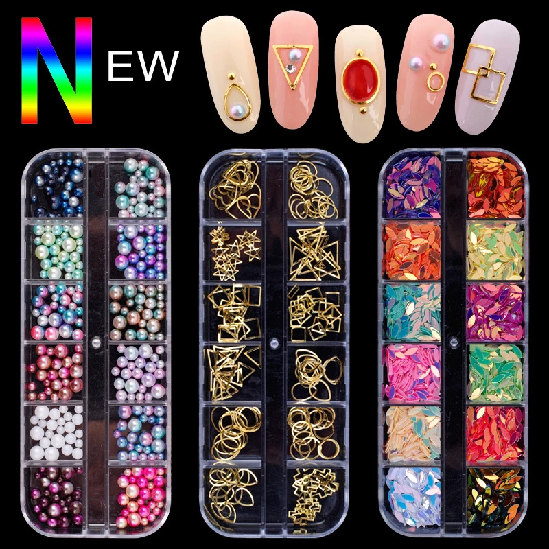 

Shiny Bling Nail Rhinestones Stones 3D Nail Art Decorations Colorful Nail Art Glitter Sequins Manicure Makeup Nails Accessories