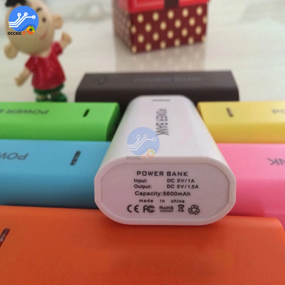 USB power банк питания 18650 контейнер под элемент 5V1A DIY kit без сварки аккумулятор