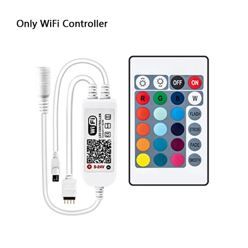 Only Wifi Controller EeeToo WI-FI умный светильник RGB светодиодный ночной Светильник Диодная лента светодиодный RGB Гибкая полоса лампа ИК WI-FI контроллер DC12V ночной Светильник - Испускаемый цвет: Only Wifi Controller