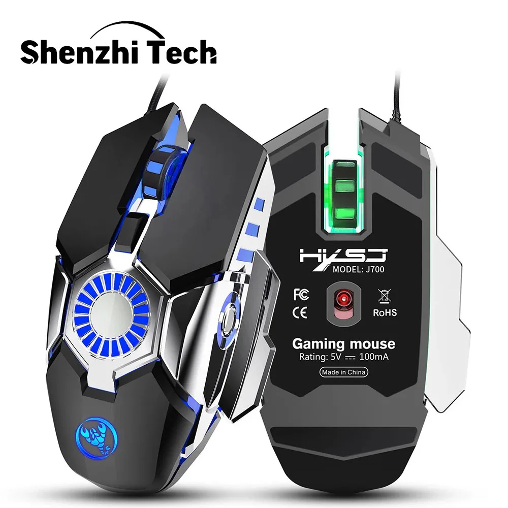 

Wired Gaming Mouse for Computer Programming 6400DPI Optical Mouse Ergonomic RGB Backlight Modes for Laptop PC