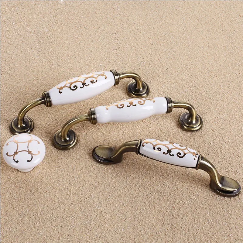 Высококачественные европейские керамические ручки для шкафа в американском