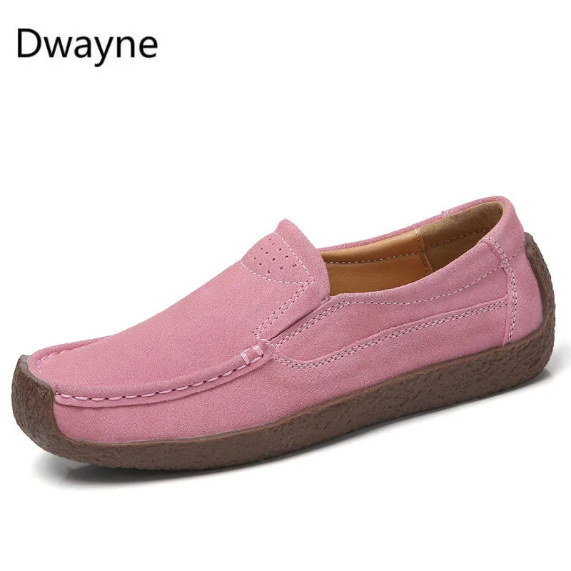 

Dwayne Spring/Autumn Womens Snail Boat Shoes Genuine Leather Casual Shoes Peas Shoes Women's Slip-On Loafers Flats 852