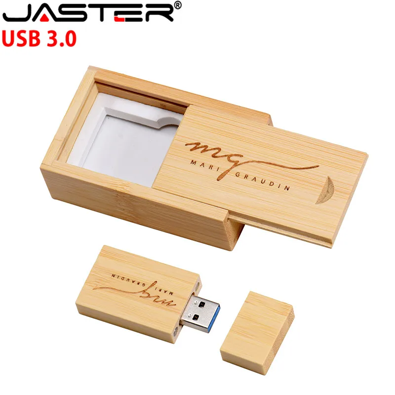 

JASTER USB 3.0 Creative bamboo and wooden U disk square USB+ push-pull box 4gb 8gb 16gb 32gb 64gb 128gb usb flash Memory stick