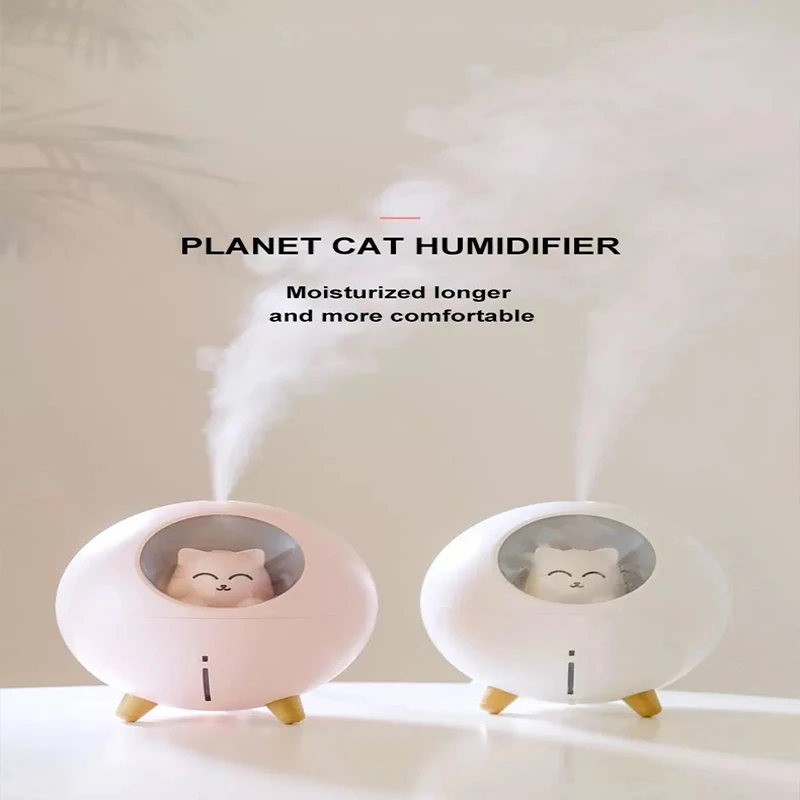Cute Cartoon Cat Wholesale Ultrasonic Mini Air Humidifier Mist Portable USB Humidifier essential oil diffuser